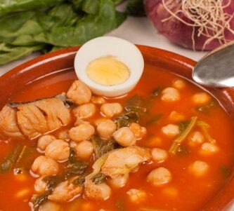 garbanzos con bacalao