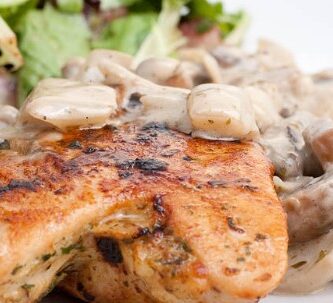 pollo con champiñones