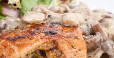 pollo con champiñones