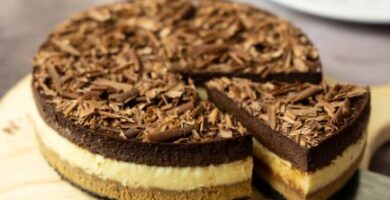 tarta tres chocolates