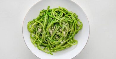 Espagueti verde con espinaca