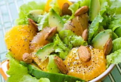 ensalada de naranja y aguacate