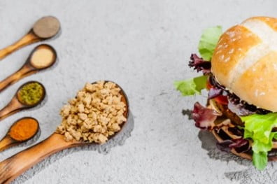 hamburguesas de soja texturizada