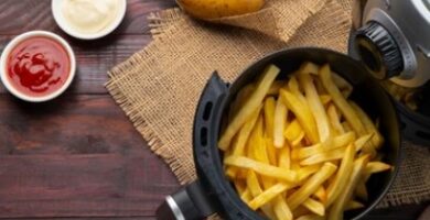patatas fritas en freidora de aire